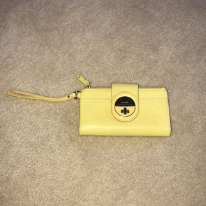 Nine West Yellow Wallet with Wrist Strap